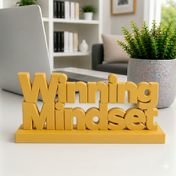 Winning Mindset 3D Printed Desk Sign | Ultimate Corporate & IT Gift