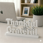 3D Printed Thankful & Grateful Desk Sign - Office Appreciation Gift