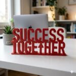 Success Together 3D Printed Desk Sign for Office & Team Workspace Decor - Image 8