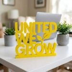 United We Grow 3D Printed Office Desk Sign | Corporate Team Motivation Gift - Image 4
