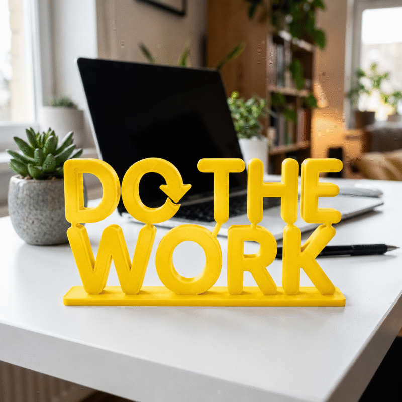 Do The Work 3D Printed Desk Sign | Motivational Office Desk Decor - Image 7