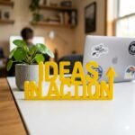 Ideas In Action 3D Printed Desk Sign for Office & Corporate Workspace Decor - Image 2