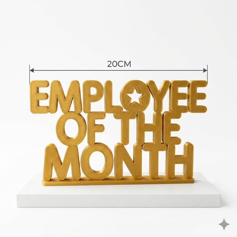 Employee Of The Month 3D Printed Desk Sign for Office Recognition Decor - Image 3
