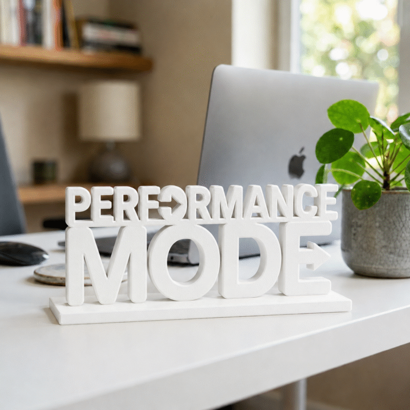 Performance Mode 3D Printed Desk Sign for Office & Corporate Workspace Decor - Image 8