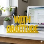 With Gratitude 3D Printed Desk Sign for Office & Business Workspace Decor - Image 5