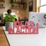 Ideas In Action 3D Printed Desk Sign for Office & Corporate Workspace Decor - Image 4