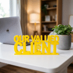 Our Valued Client 3D Printed Desk Sign for Office Reception & Business Decor - Image 10