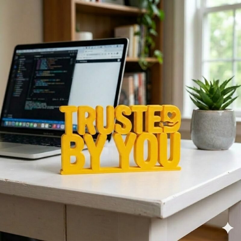 Trusted By You 3D Printed Desk Sign for Office Reception & Business Decor - Image 2