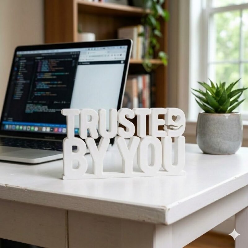 Trusted By You 3D Printed Desk Sign for Office Reception & Business Decor - Image 8