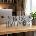 Success Together 3D Printed Desk Sign for Office & Team Workspace Decor - Image 5