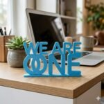 We Are One 3D Printed Desk Sign | Motivational Office Decor Gift - Image 7