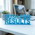 Push For Results 3D Printed Desk Sign for Office & Corporate Workspace - Image 6