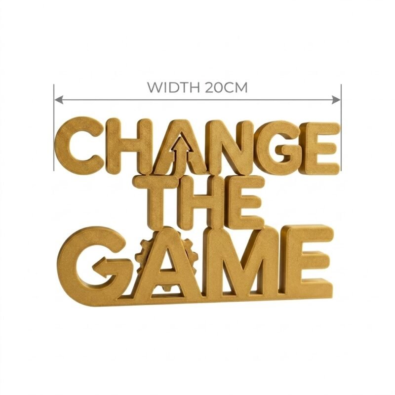 Change The Game 3D Printed Desk Sign for Office Desk Decor & Corporate Gifts - Image 5