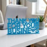 Thank You For Your Business 3D Printed Desk Sign for Office & Business Decor - Image 4