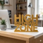 High Performance Zone 3D Printed Office Desk Sign | Corporate Motivation Gift