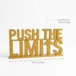 Push The Limits 3D Printed Desk Sign | Motivational Office Decor - Image 4