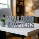 Your Trust Matters 3D Printed Desk Sign for Office Reception & Business Decor - Image 7