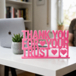 Thank You For Your Trust 3D Printed Desk Sign for Office & Reception Decor - Image 3