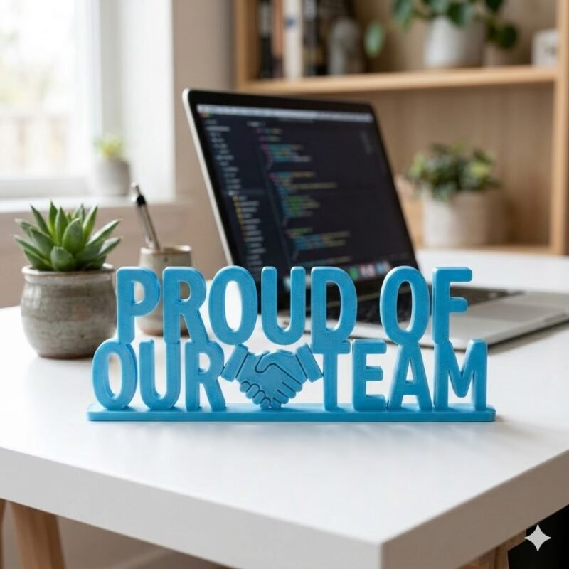 Proud Of Our Team 3D Printed Award Sign | Employee Appreciation Office Gift - Image 7