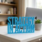 Strategy In Action 3D Printed Corporate Desk Sign | Office Motivation Gift - Image 6