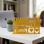 Thank You For Your Trust 3D Printed Desk Sign for Office & Reception Decor - Image 2
