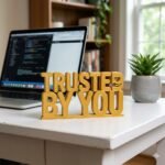 Trusted By You 3D Printed Desk Sign for Office Reception & Business Decor