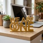 We Are One 3D Printed Desk Sign | Motivational Office Decor Gift