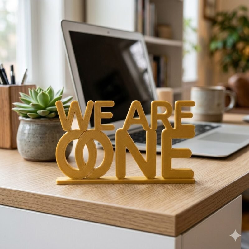 We Are One 3D Printed Desk Sign | Motivational Office Decor Gift - Image 9