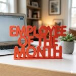 Employee Of The Month 3D Printed Desk Sign for Office Recognition Decor - Image 7