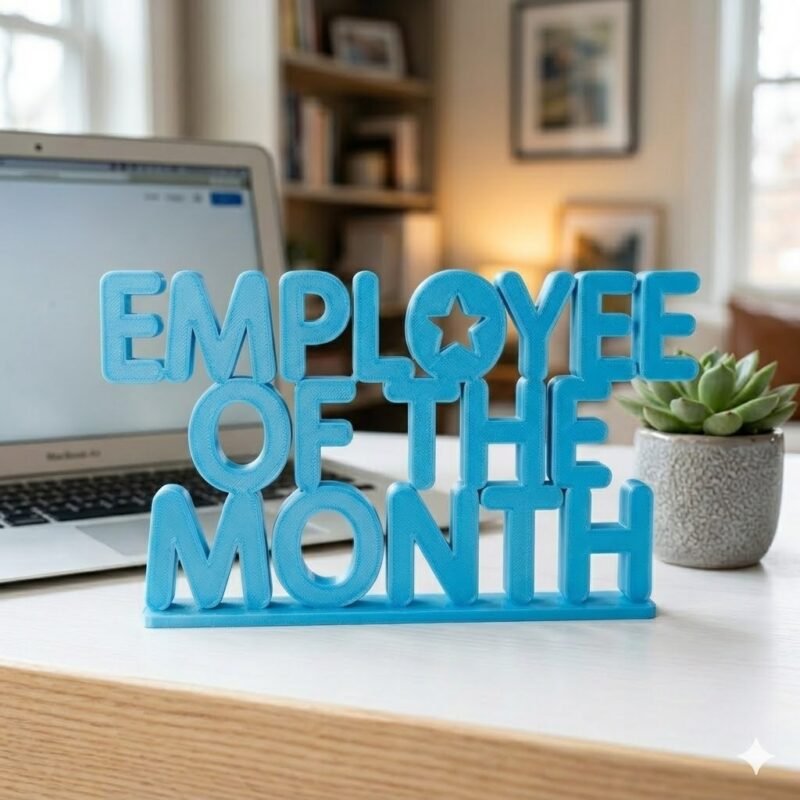 Employee Of The Month 3D Printed Desk Sign for Office Recognition Decor - Image 6