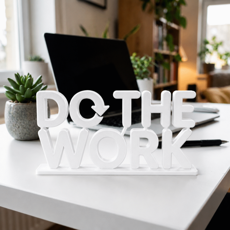Do The Work 3D Printed Desk Sign | Motivational Office Desk Decor - Image 8
