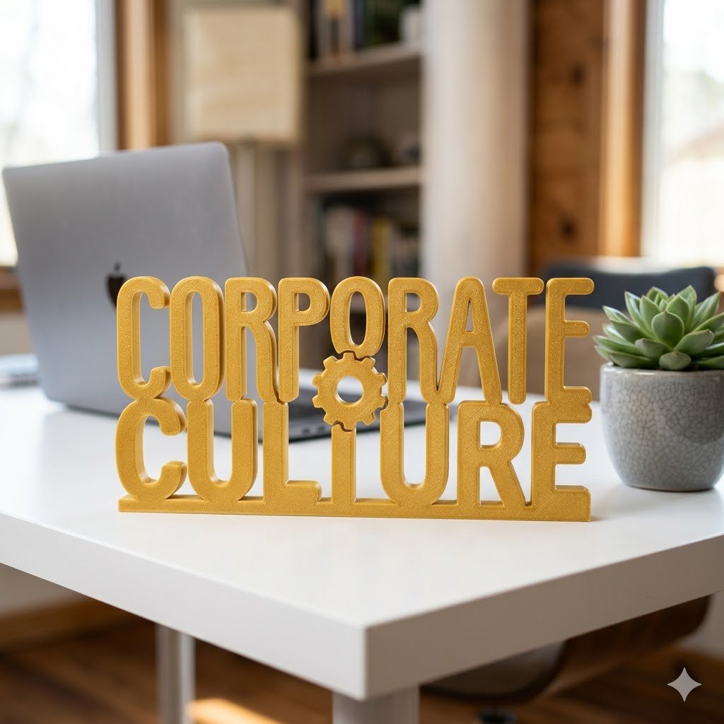 f745f056-e973-44ab-8447-350cb0d8d653 Corporate Culture 3D Printed Desk Sign for Office & Workspace Decor - Image 1