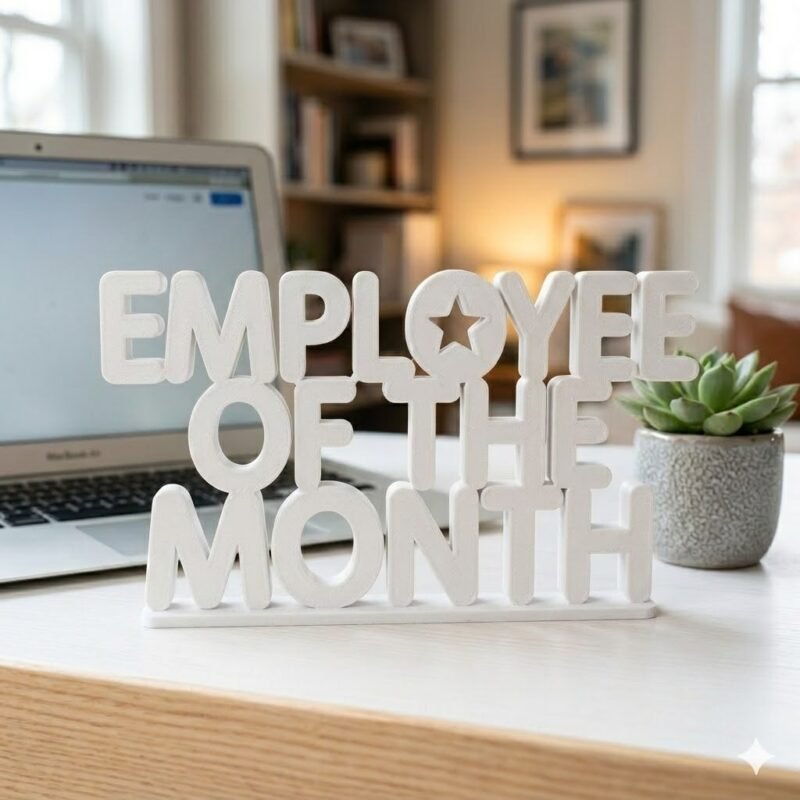 Employee Of The Month 3D Printed Desk Sign for Office Recognition Decor - Image 8